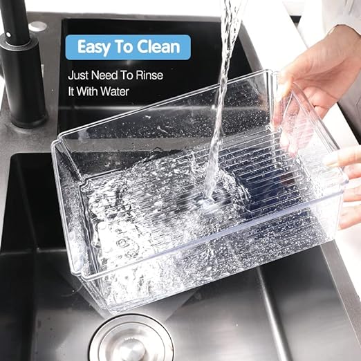 10 Pack Refrigerator Organizer Bins, Stackable Fridge Organizers and Storage with Lids, BPA-Free Fridge Organizers Containers for Fruit, Vegetable, Food, Drinks, Cereals, Clear - Image 5