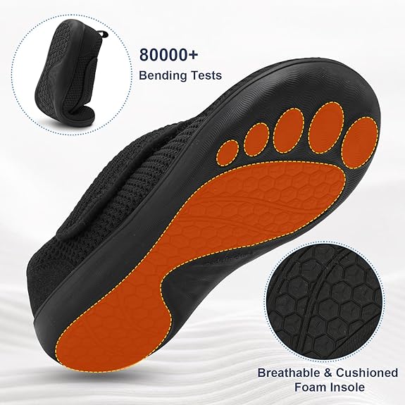 2025 Men's Lightweight Extra Wide Width Orthopedic Hands-Free Foot Pain Relief Slip-on Shoes - Image 7
