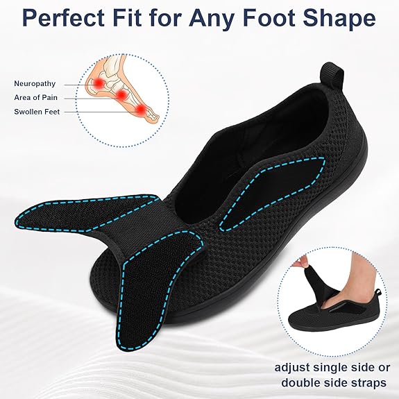 2025 Men's Lightweight Extra Wide Width Orthopedic Hands-Free Foot Pain Relief Slip-on Shoes - Image 8