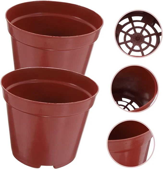 50pcs Plastic Flower Pot Seeding Nursery Pot Round Plant Pot Plastic Planters Large Flowerpot Plastic Plant Pots Large Flower Pot Flowers Small Banyan Tree Office - Image 4