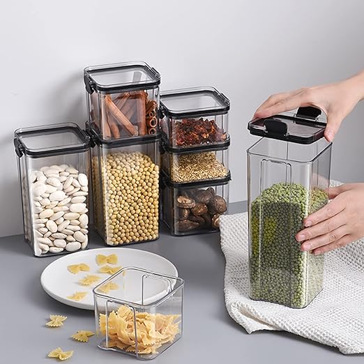 Airtight Food Storage Containers with Lids for Kitchen & Pantry Organization and Storage,Dry Food Canisters for Flour, Sugar and Cereal - Image 3