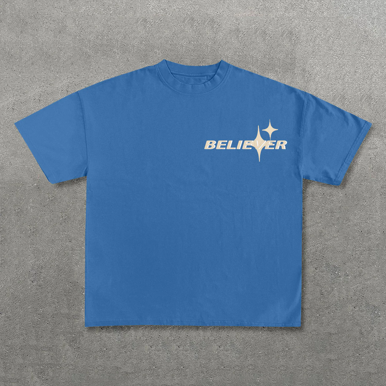 Believer Print Short Sleeve T-Shirt - Image 2