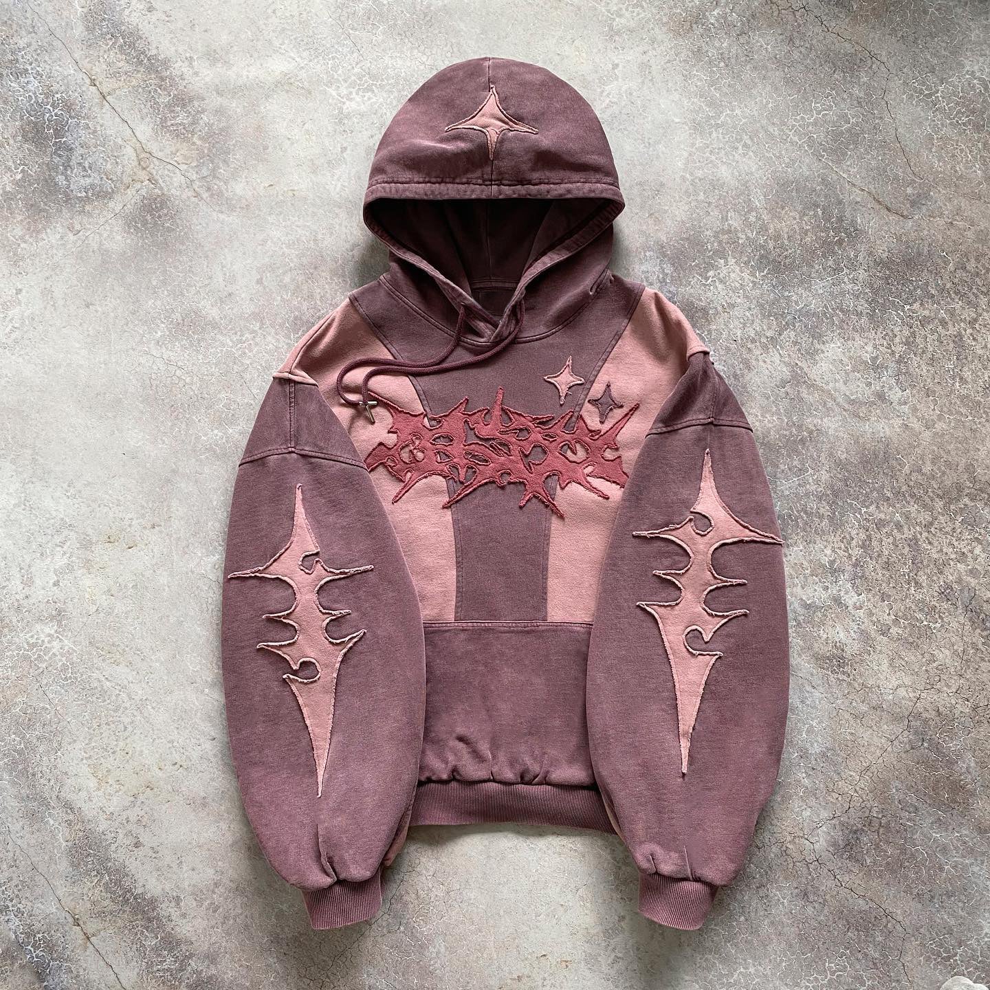 Casual street patchwork patchwork cotton hoodie - Image 5