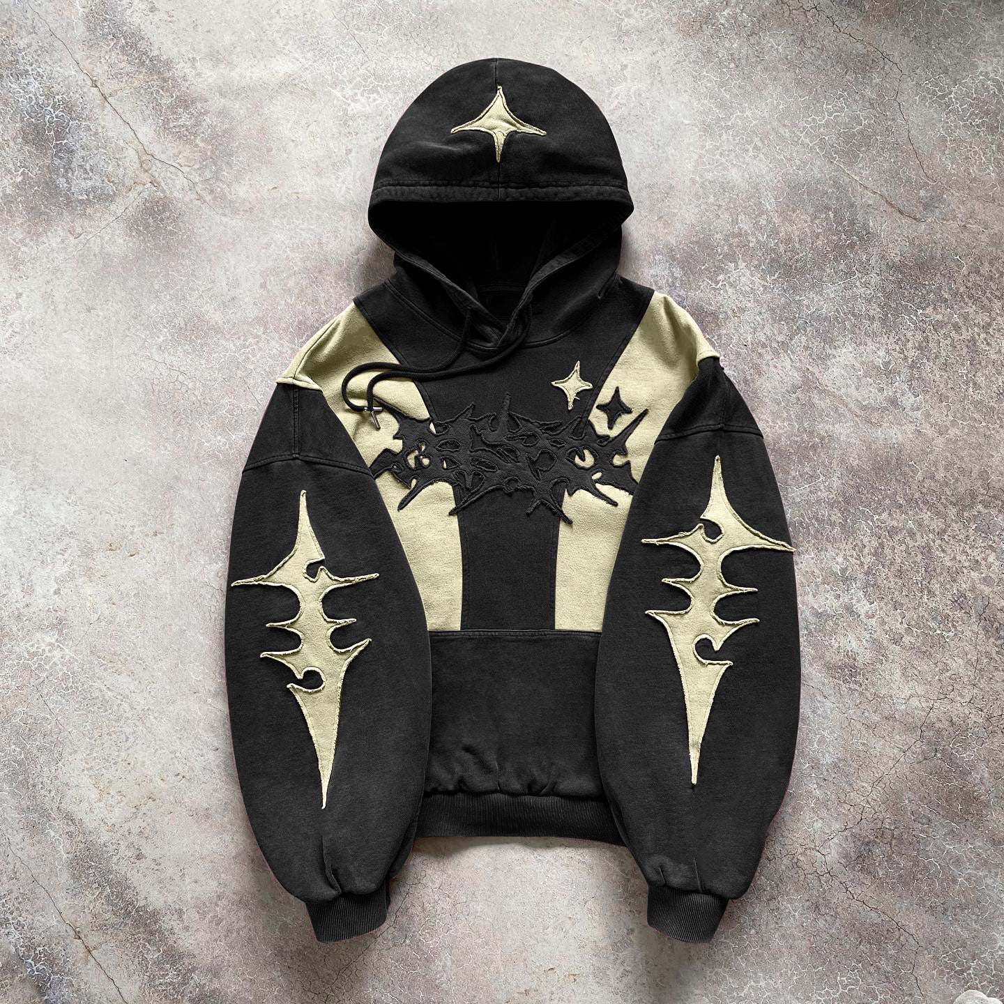Casual street patchwork patchwork cotton hoodie - Image 8
