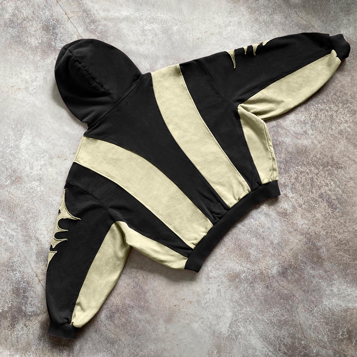 Casual street patchwork patchwork cotton hoodie - Image 9
