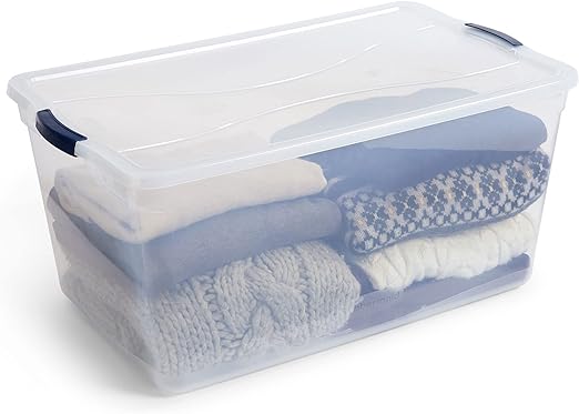 Clear Plastic Storage Bins with Lids, 95 Qt-4 Pack, 4 Count - Image 5