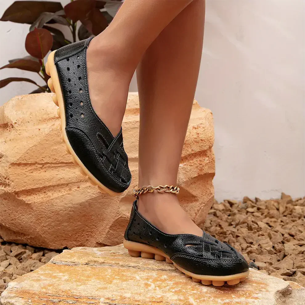 Comfyfleek Wide Toe Box & Wide Size Leather Moccasin - Basic Colors - Image 2
