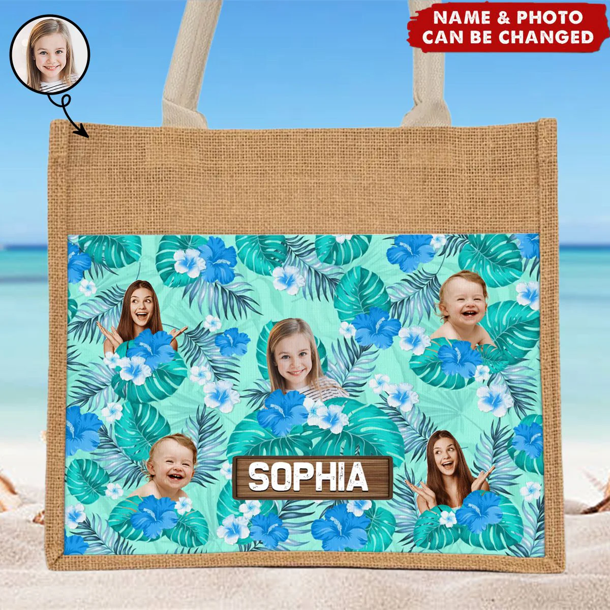 Custom Photo Life Is Better At The Beach - Dog & Cat Personalized Tote Bag - Image 2