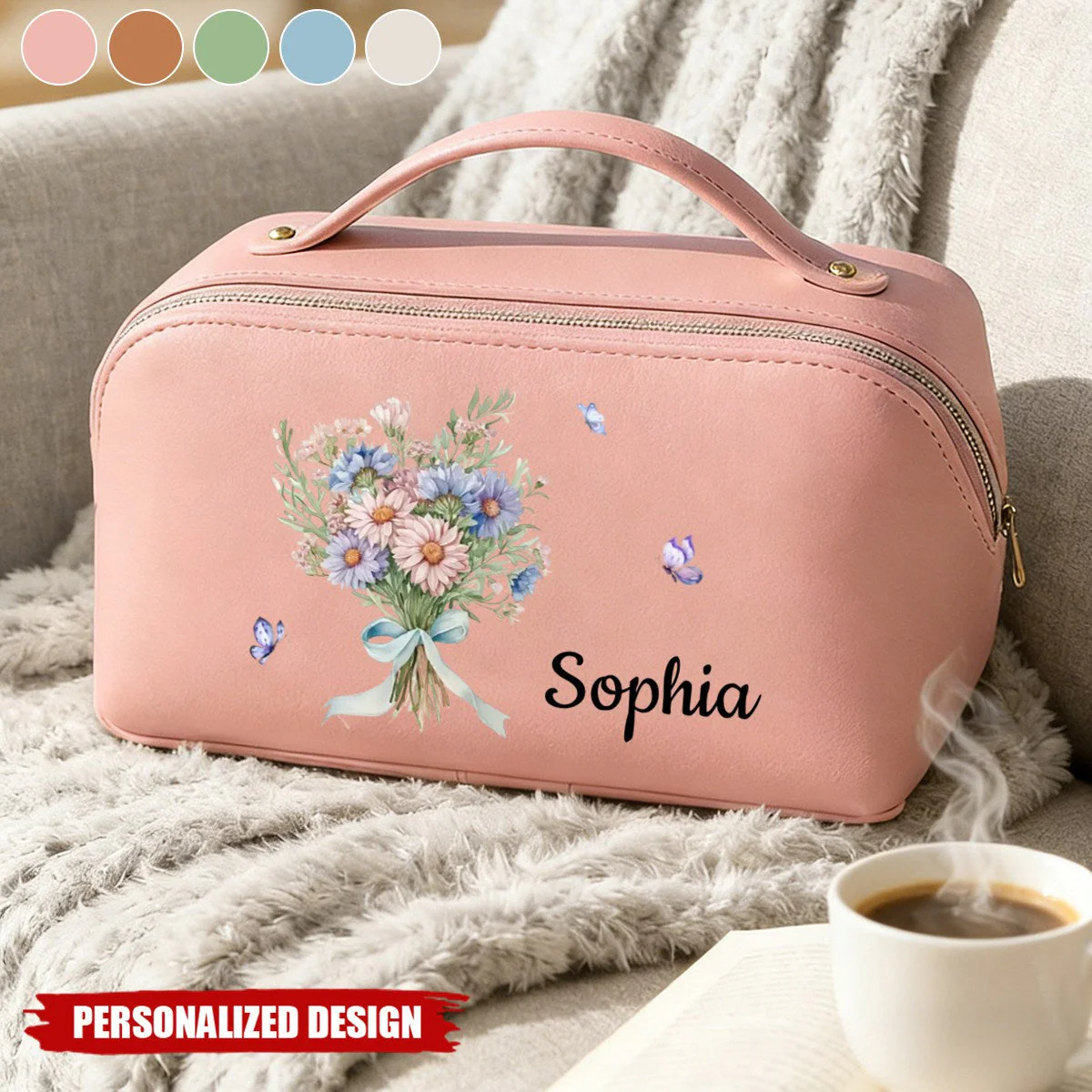Custom Travel Toiletry Bag - Personalized Birthday Gifts For Women, Besties - Image 3
