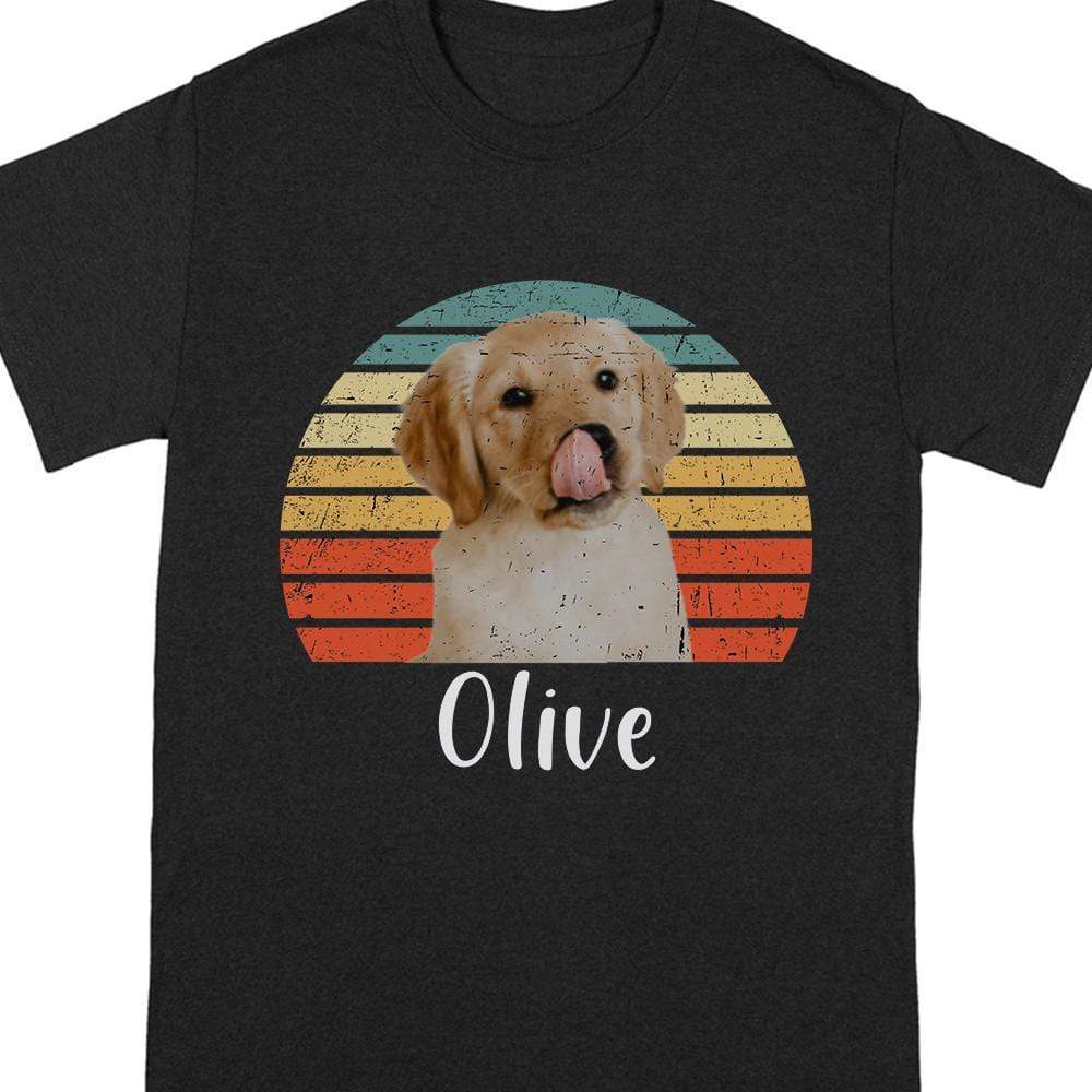Dog Cat Vintage Retro Photo Shirt, Custom Photo Shirt - Image 4