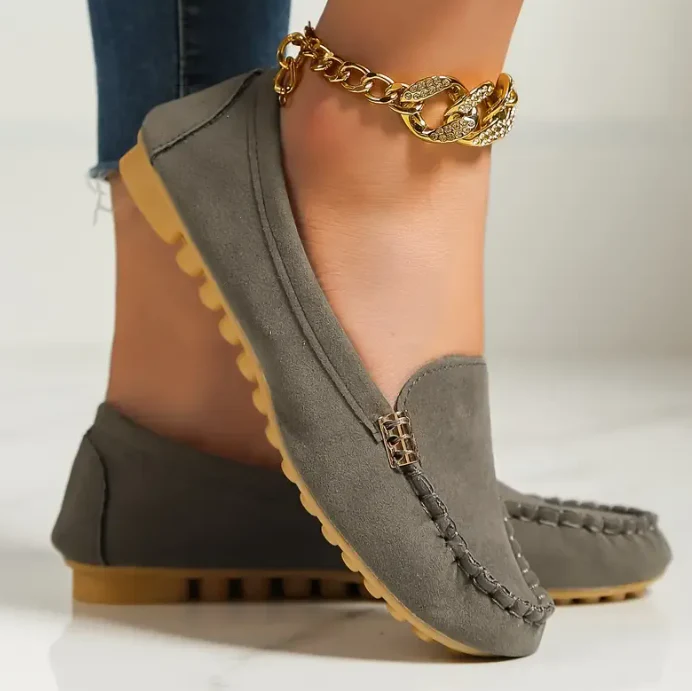 🔥Hot Sale🔥Orthowalk's Round-Toe Flats,Breathable Orthopedic Slip On Walking Shoes - Image 3