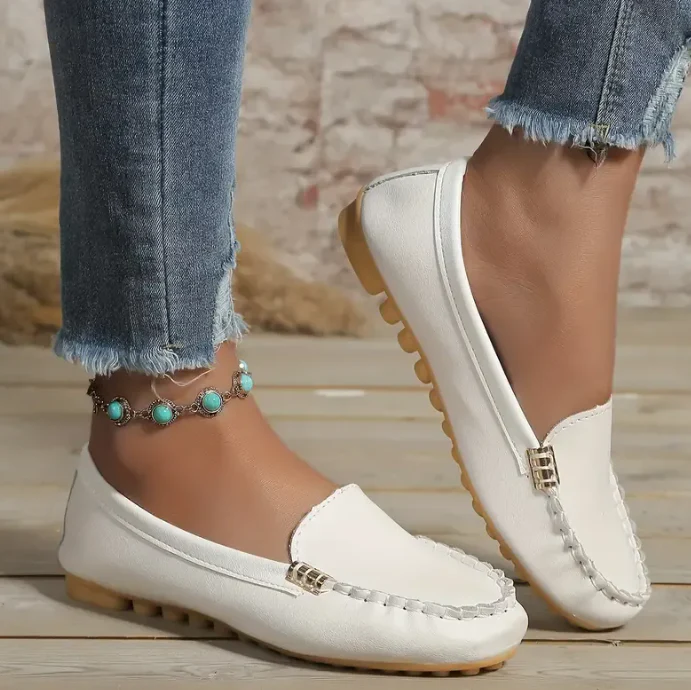 🔥Hot Sale🔥Orthowalk's Round-Toe Flats,Breathable Orthopedic Slip On Walking Shoes - Image 4