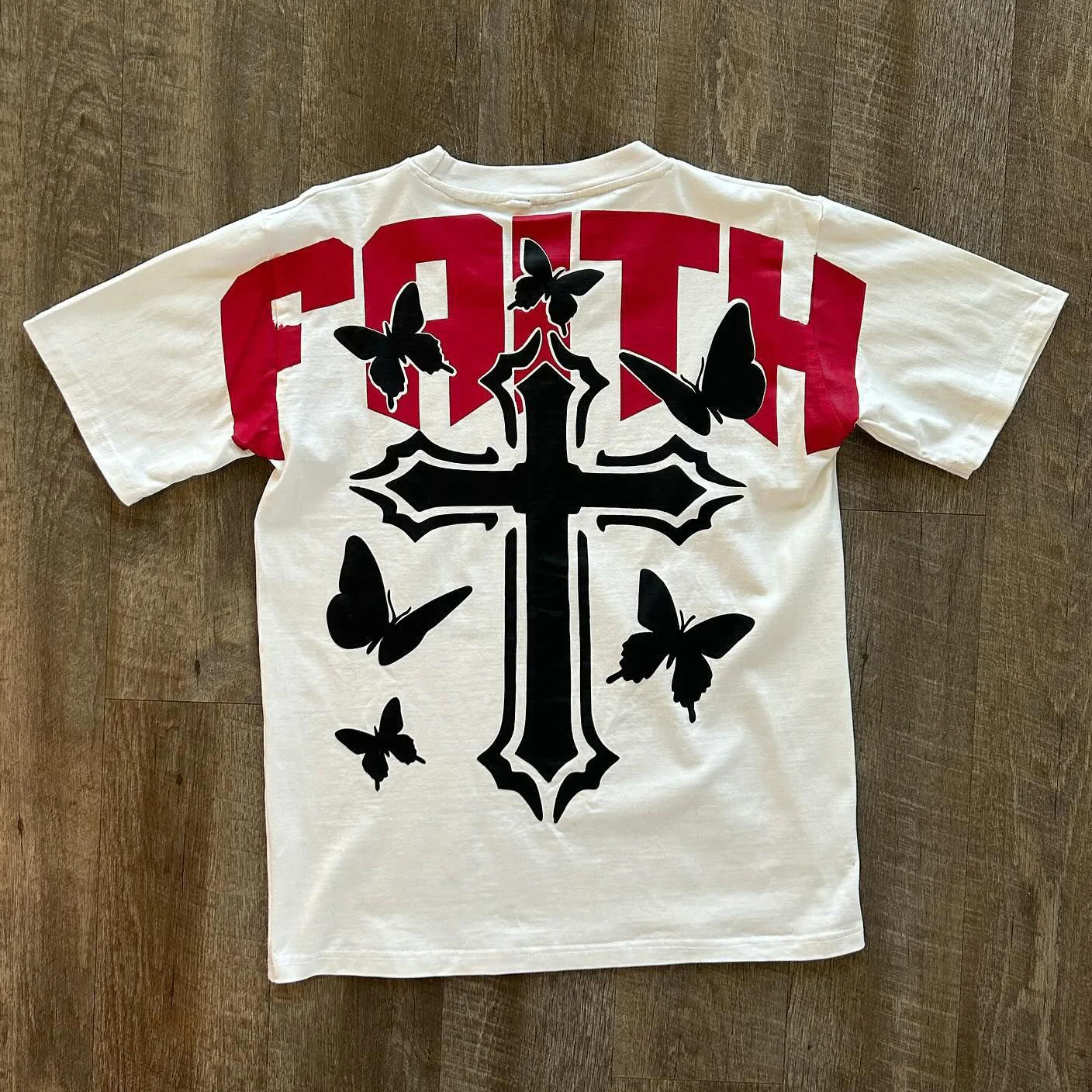 Faith Cross Print Short Sleeve T-Shirt - Image 5