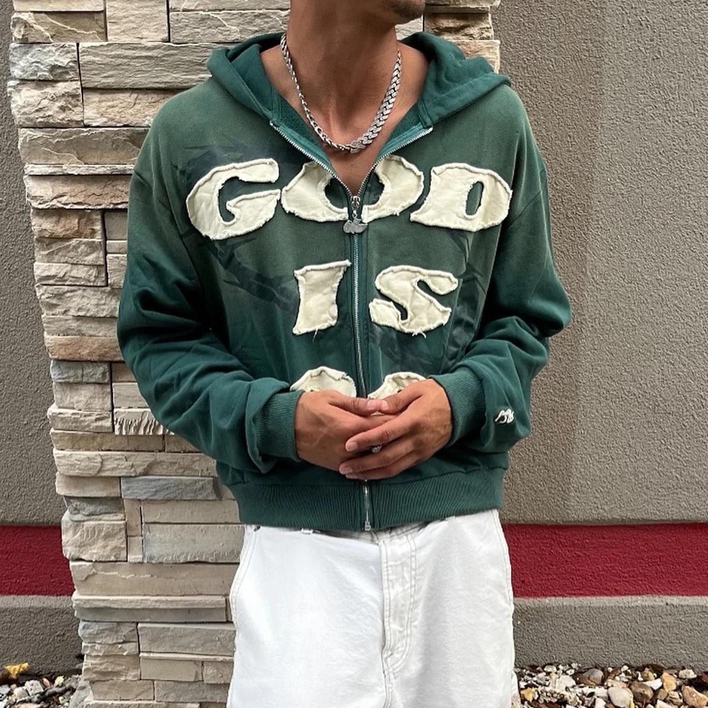 God is Good Casual Streetwear Zip-Up Hoodie - Image 3