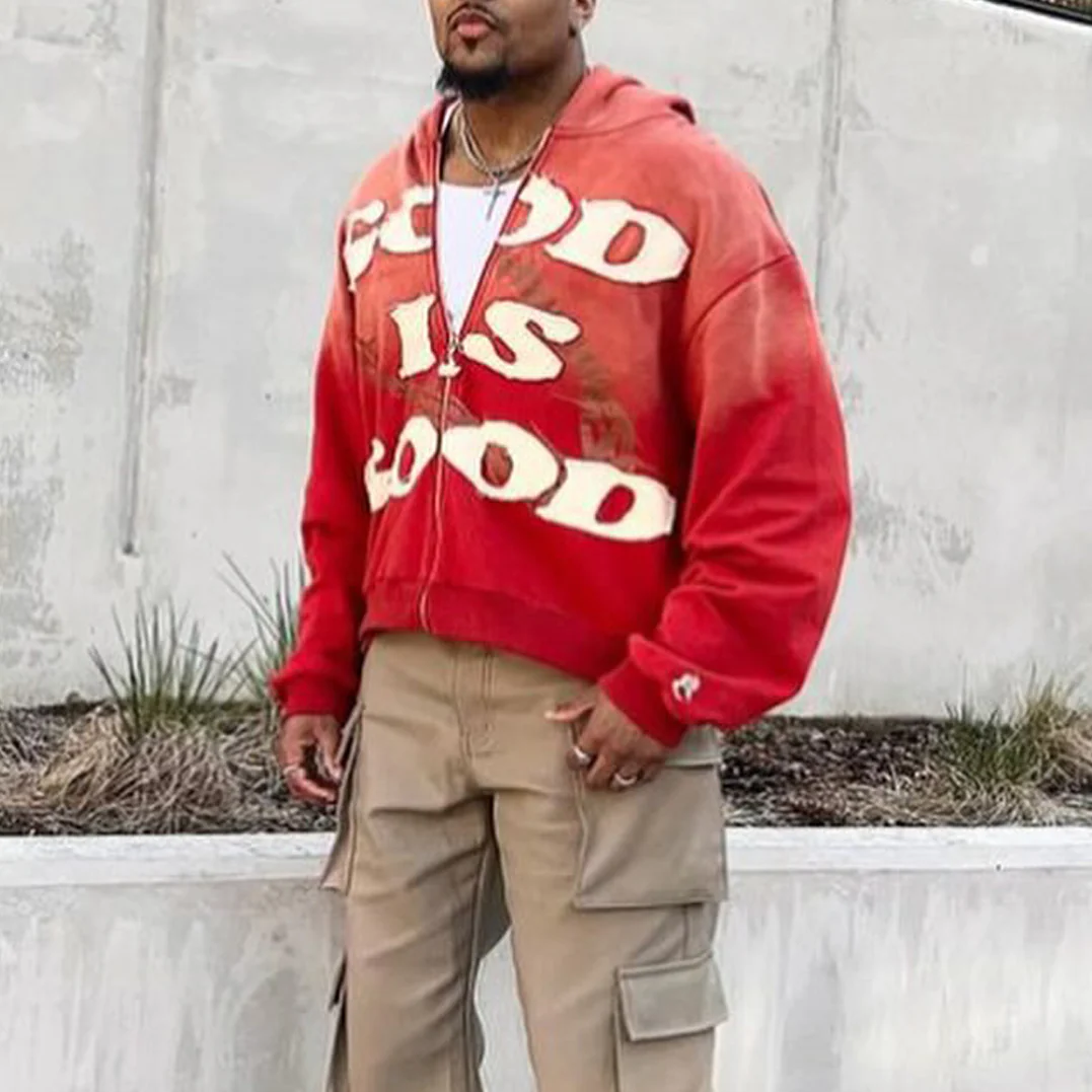 God is Good Casual Streetwear Zip-Up Hoodie - Image 6