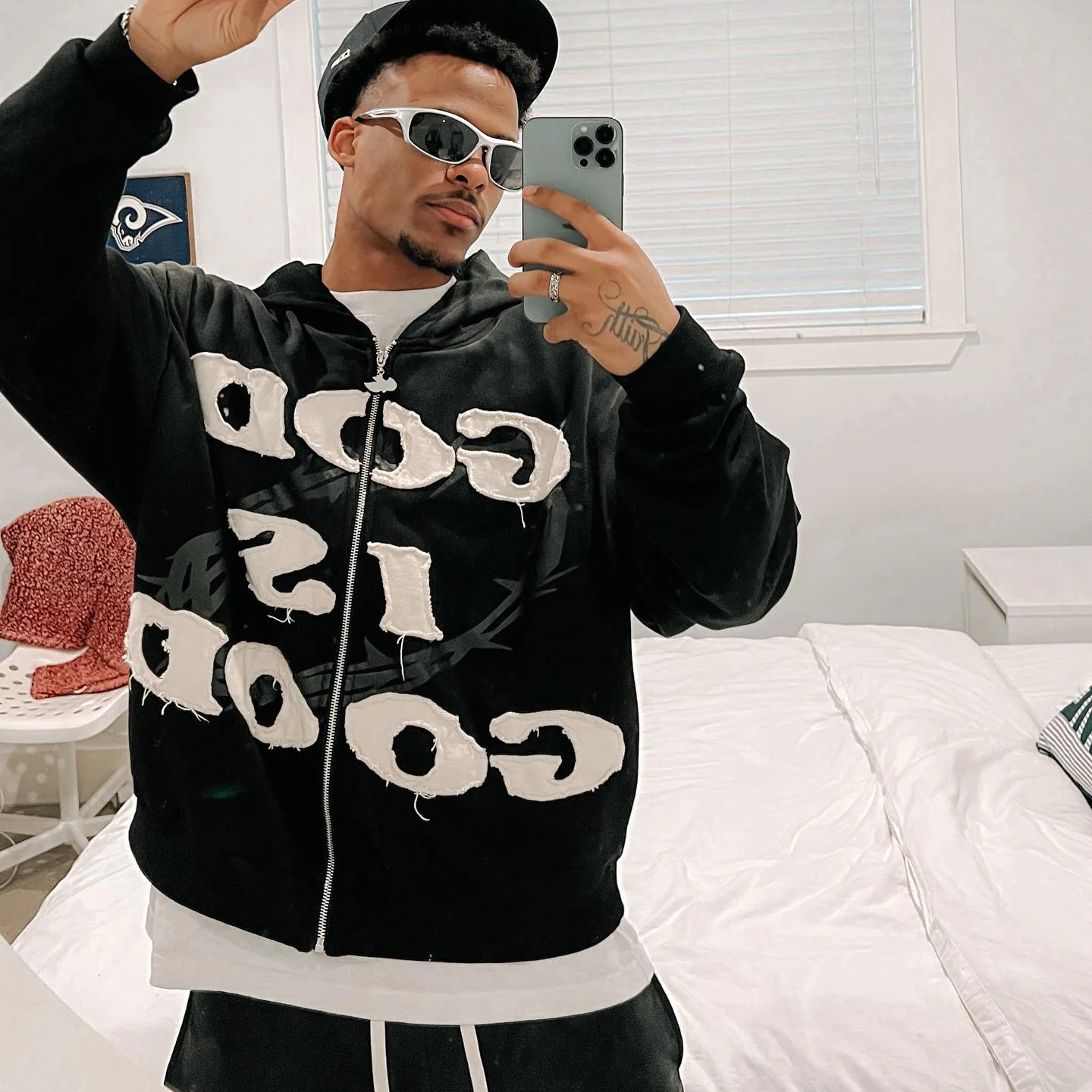 God is Good Casual Streetwear Zip-Up Hoodie - Image 7