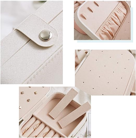 Jewellery Box Organizer, Portable Jewelry Travel Storage Organisers Case for Rings Necklace Stud Bracelets Gift Box for Women Girls - Image 5