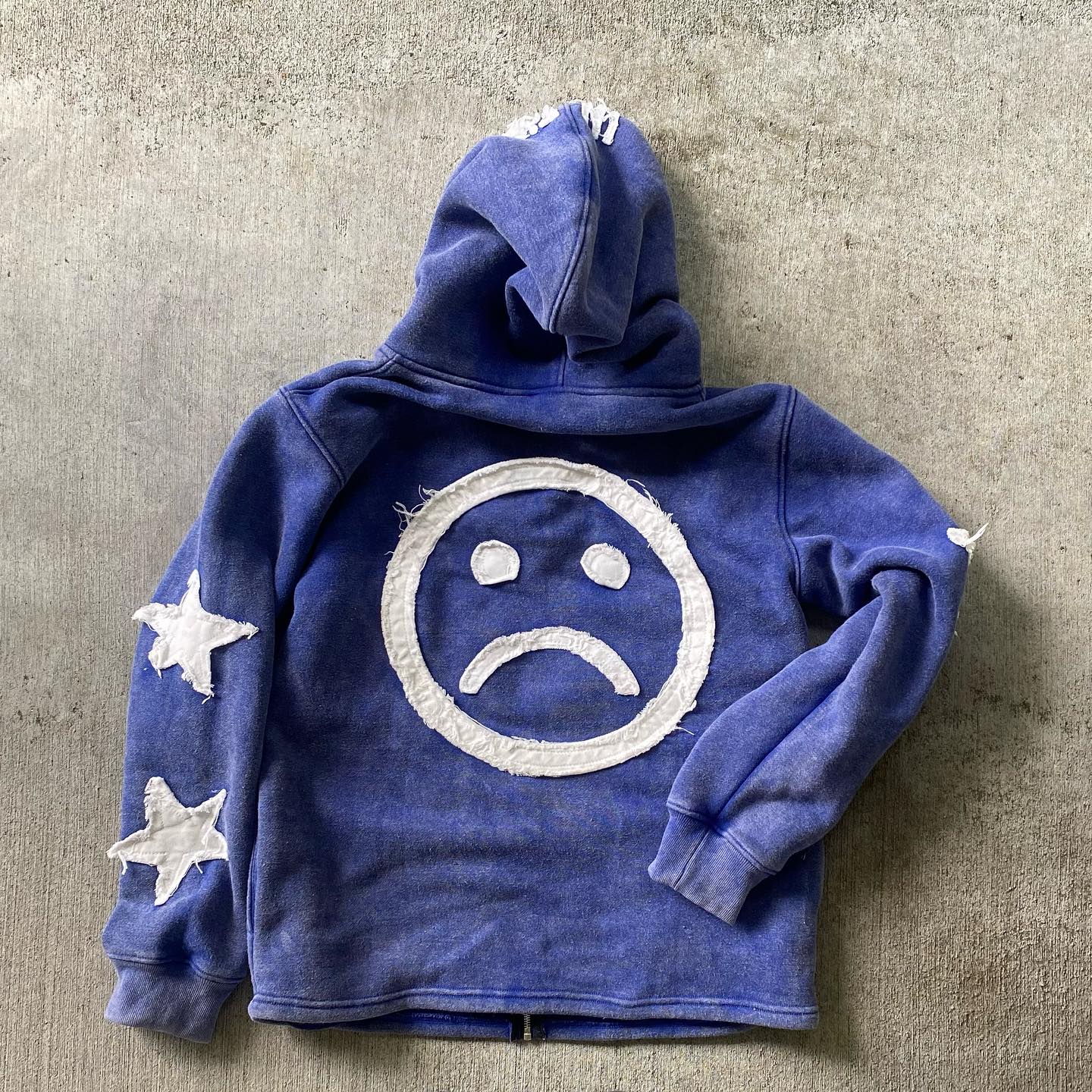 Lucky Embroidered Applique Street Casual Zip Hoodie - Image 8