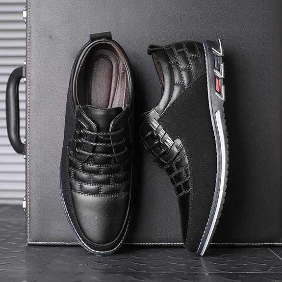 Men's Fashion Calfskin Leather Shoes - Image 4