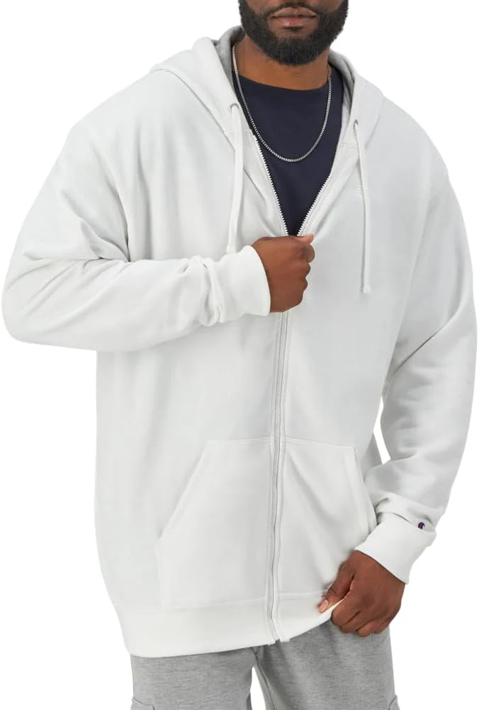 Men's Powerblend Fleece Full Zip Hoodie - Image 4