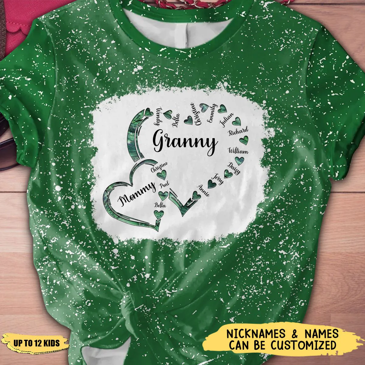 Personalized Mom Grandma And Kids Heart T-shirt, Gift Idea For Mother Grandma - Image 4