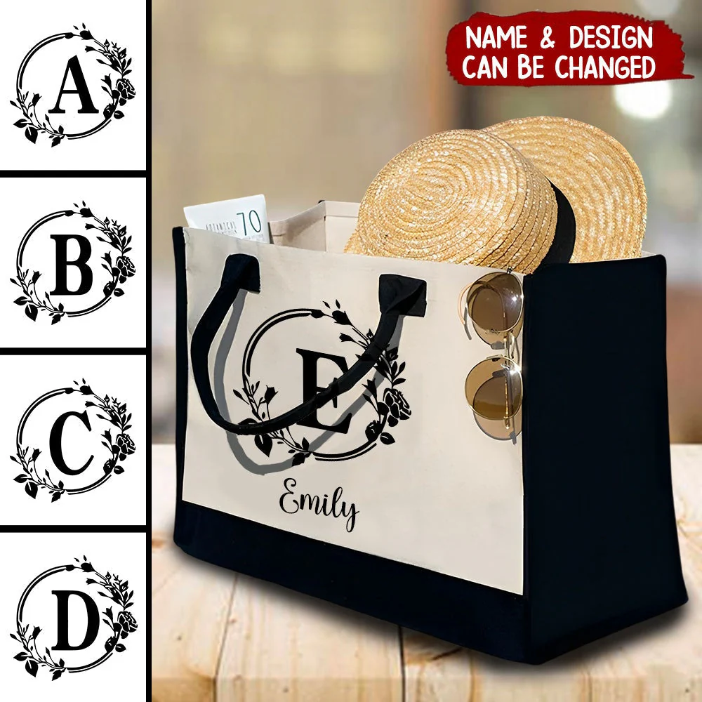 Personalized Monogram Canvas Bag - Gift For Girlfriend, Wife - Image 2