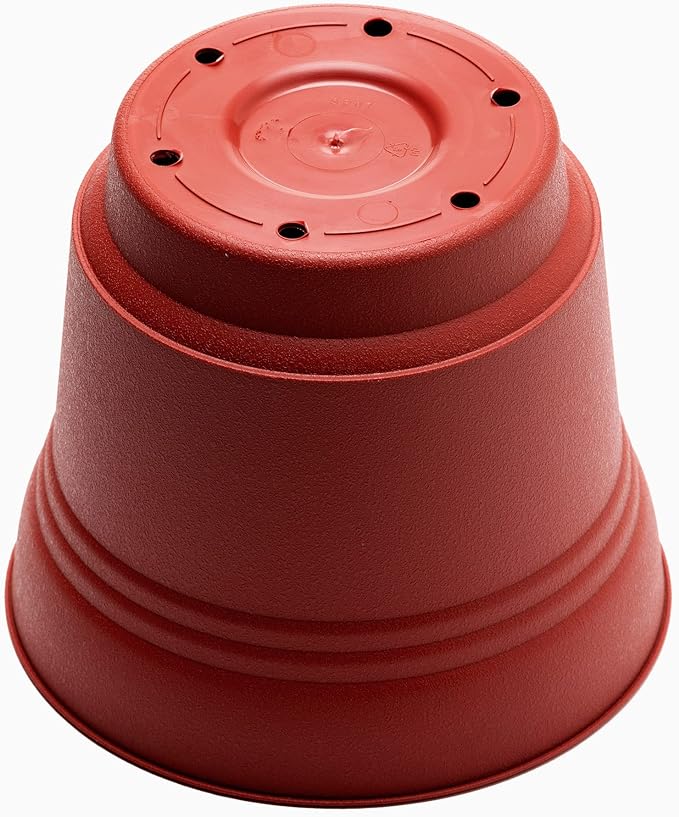 Round Planter with Saucer Durable Plastic Pot, Matte Finish, Removable Saucer, for Indoor & Outdoor Use, Gardening - Image 6