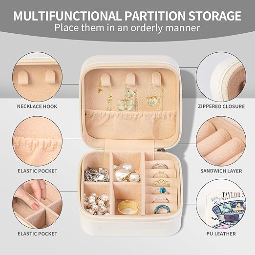 TS Inspired Jewelry Box Set, PU Leather Organizer Box, Portable Jewelry Box Music for Women,Singer Merch Gifts - Image 4