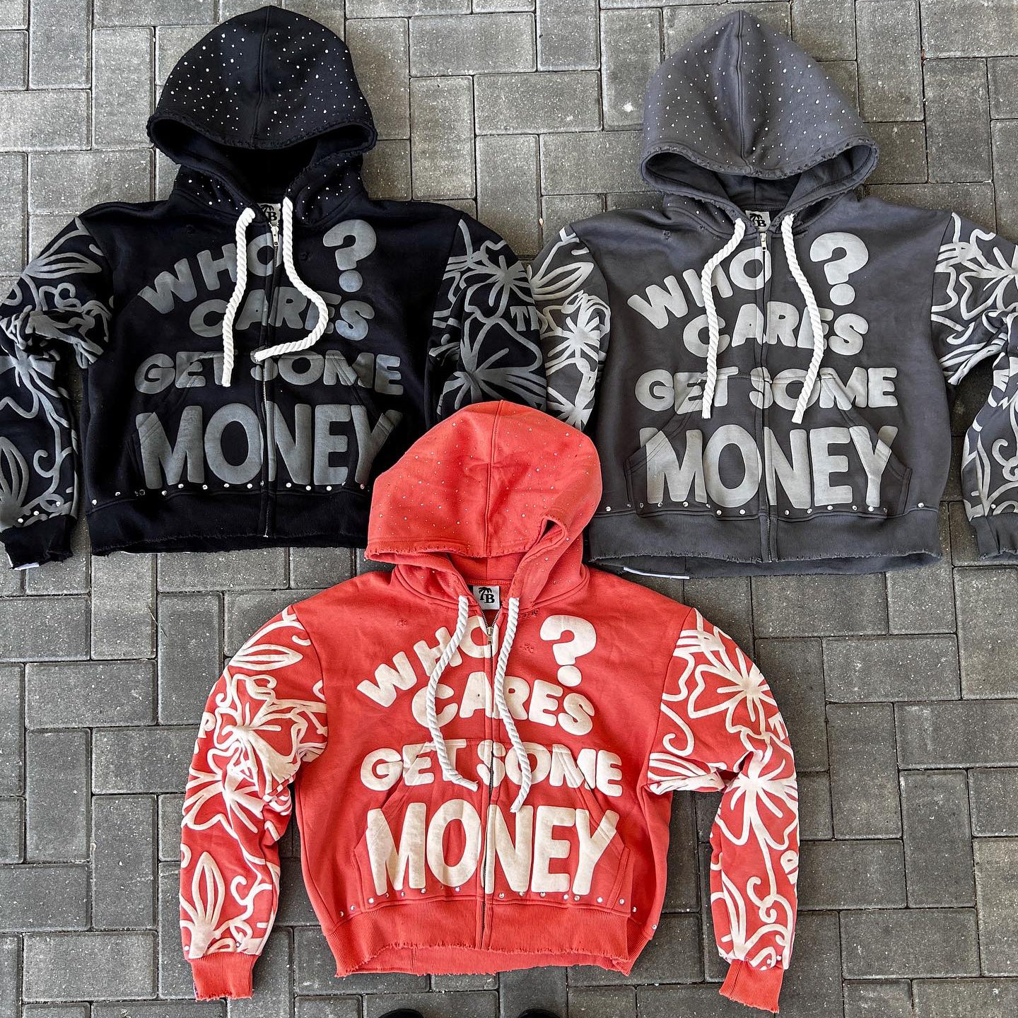 Who Cares Get Some Money Hoodie - Image 4