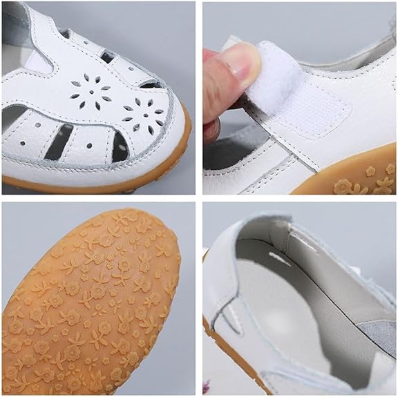 Women's hollow soft leather breathable moccasins sandals - Image 3