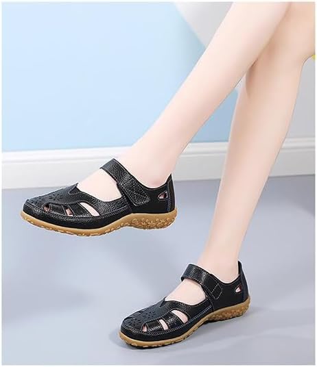 Women's hollow soft leather breathable moccasins sandals - Image 5